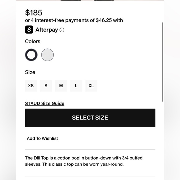 STAUD Dill Top - Black - Medium - Picture 3 of 6